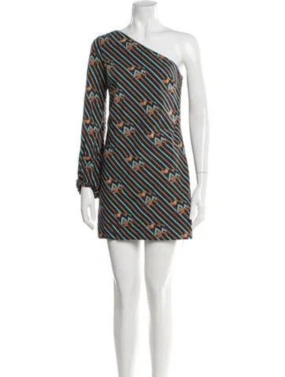 Pre-owned Staud Printed Mini Dress In Multi