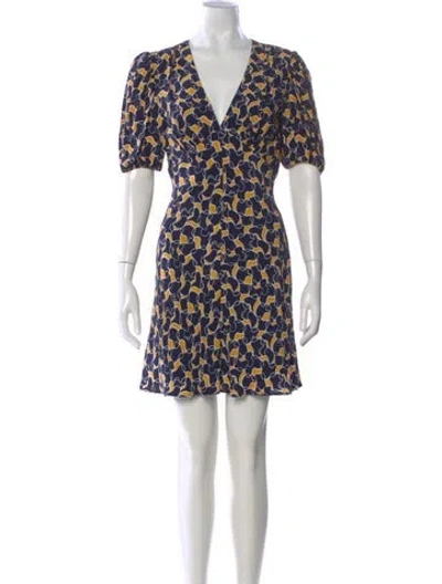 Pre-owned Staud Printed Mini Dress In Multi