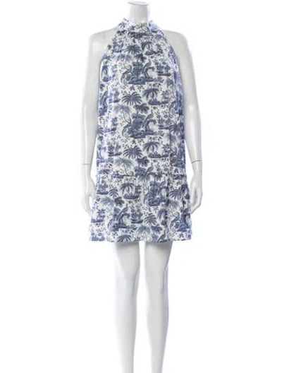 Pre-owned Staud Printed Mini Dress In Multi