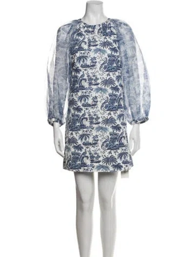 Pre-owned Staud Printed Mini Dress In Multi