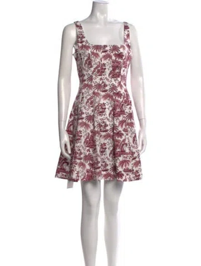 Pre-owned Staud Printed Mini Dress In Pink
