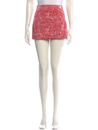 Pre-owned Staud Printed Mini Skirt In Multi
