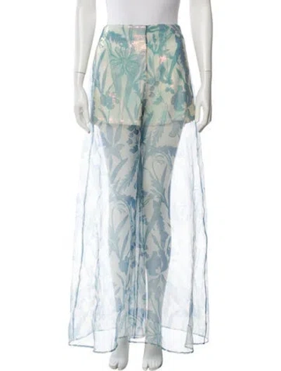 Pre-owned Staud Printed Wide Leg Pants