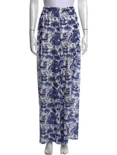 Pre-owned Staud Printed Wide Leg Pants W/ Tags In Multi