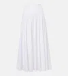 Staud Procida Cotton Popeline Maxi Skirt In White