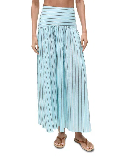 Staud Procida Cover Up Skirt In Blue