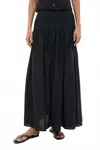 Staud Procida Eyelet Maxi Skirt In Black In Black