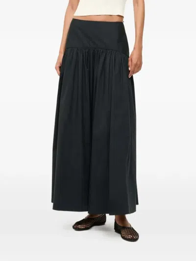 Staud Procida Gathered Maxi Skirt In Black