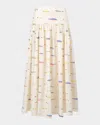 Staud Procida Printed Linen Maxi Skirt