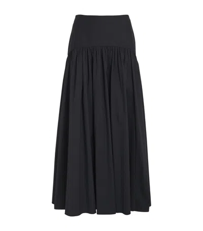 Staud Procida Eyelet Skirt In Black
