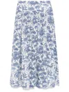Staud Marza Pants Blue Toile L In White