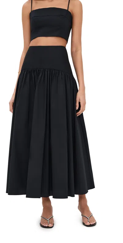 Staud Procida Eyelet Skirt In Black