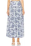 Staud Cotton Skirts In Blue Toile