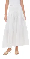 Shop Staud Procida Skirt White Eyelet