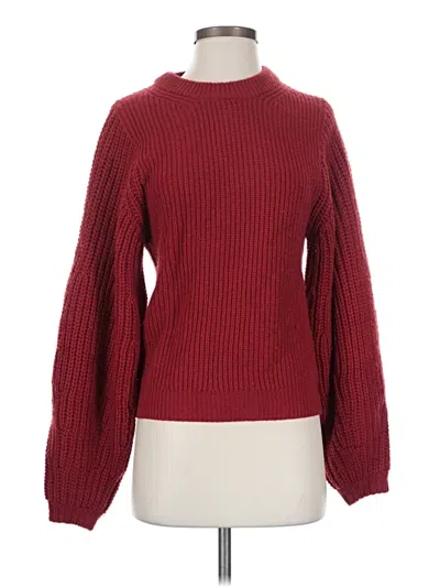 Pre-owned Staud Pullover Sweater In Burgundy