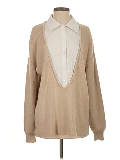 Pre-owned Staud Pullover Sweater In Tan