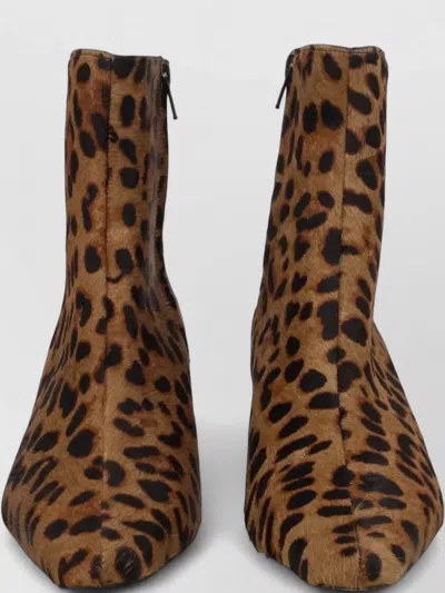 Staud Pumps Leopard Print Fitted Silhouette Block Heel In Animal Print