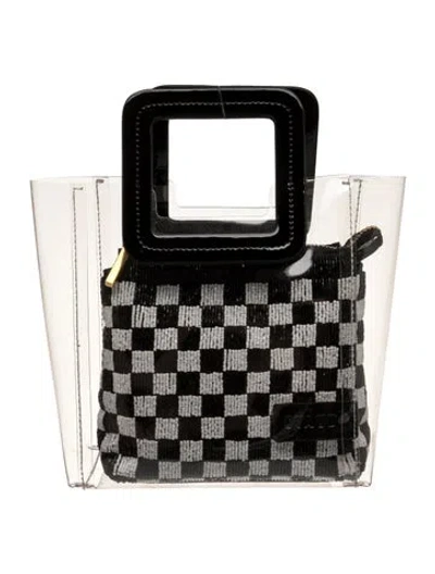 Pre-owned Staud Pvc Shirley Mini In Black/clear