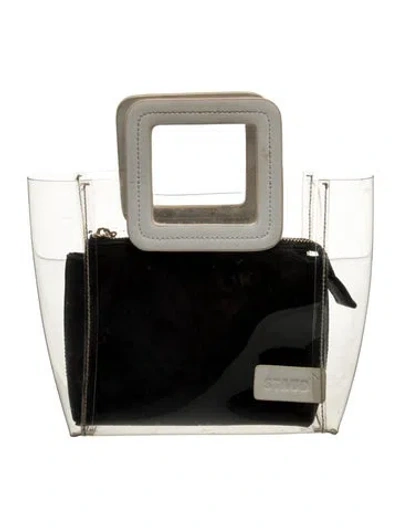 Pre-owned Staud Pvc Shirley Transparent Small In Black