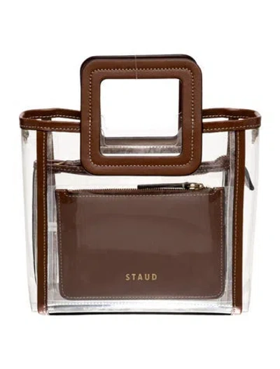 Pre-owned Staud Pvc Stadium Shirley Mini W/ Tags In Brown