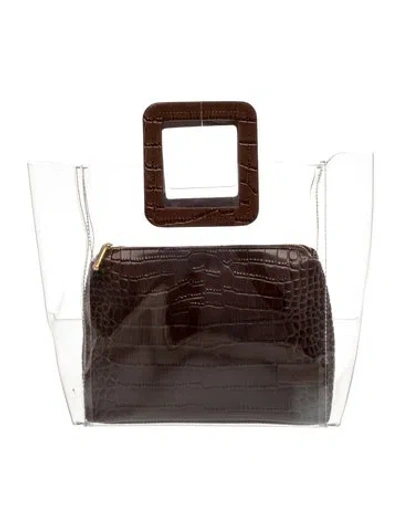 Pre-owned Staud Pvc Top Handle Bag In Brown