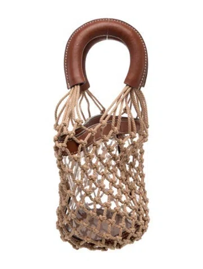 Pre-owned Staud Pvc Top Handle Bag In Brown/clear
