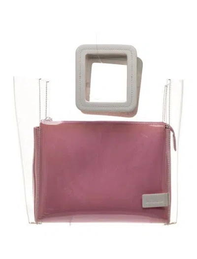 Pre-owned Staud Pvc Top Handle Bag In Clear/pink