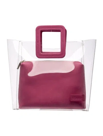 Pre-owned Staud Pvc Top Handle Bag In Clear/pink