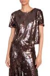 Staud Quincy Top In Bronze In Brown