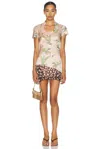 Staud Rae Silk Dress In Multi