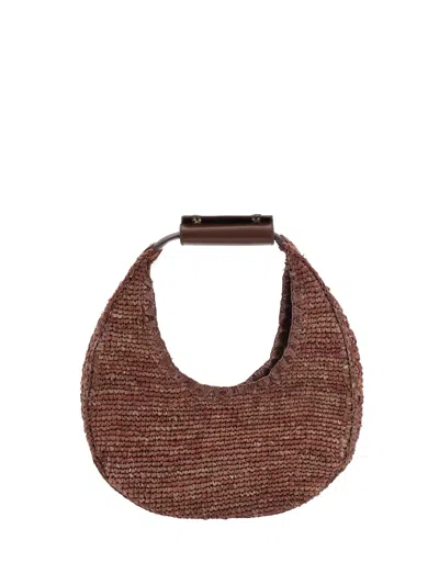 Staud Raffia Hobo Bag In Brown