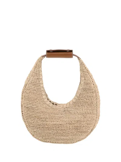 Staud Raffia Hobo Bag In Neutral