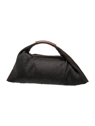 Pre-owned Staud Raffia Jetson Large W/ Tags In Black