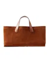 Staud Rectangular Tote Bag In Brown