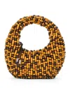 Staud Reef Beaded Top Handle Bag In Yellow