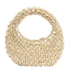 Staud Reef Bead-embellished Crochet Top Handle Bag In Neutral