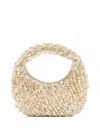 Staud Reef Bead-embellished Crochet Top Handle Bag In Neutral