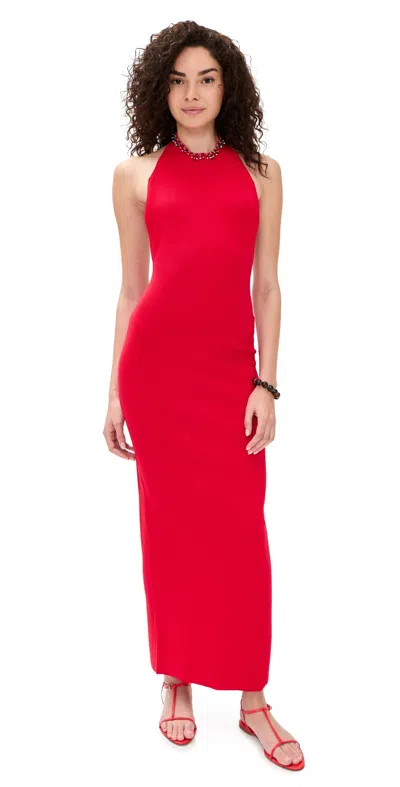 Staud Reina Dress Red Rose