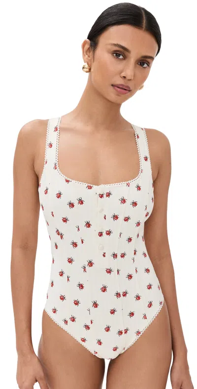 Staud Renee One Piece Ladybugs