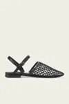 Staud Rete Sandal In Black Netting
