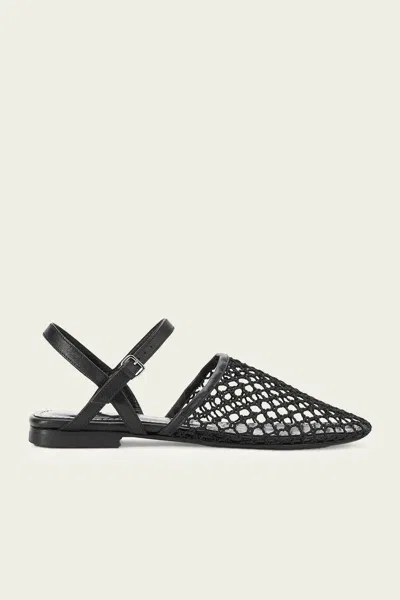 STAUD RETE SANDAL IN BLACK NETTING