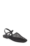 Staud Rete Sandal In Black Netting
