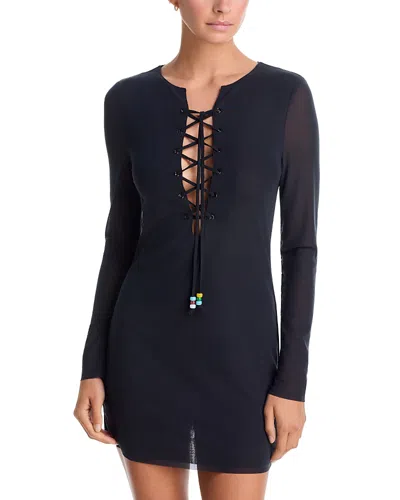 Staud Reve Dress Swim Cover-up In Black