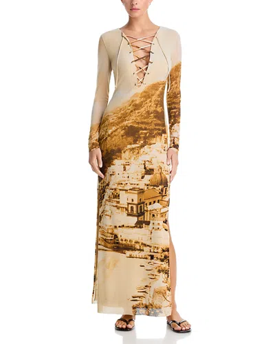 Staud Reve Dress Swim Cover-up In Multi