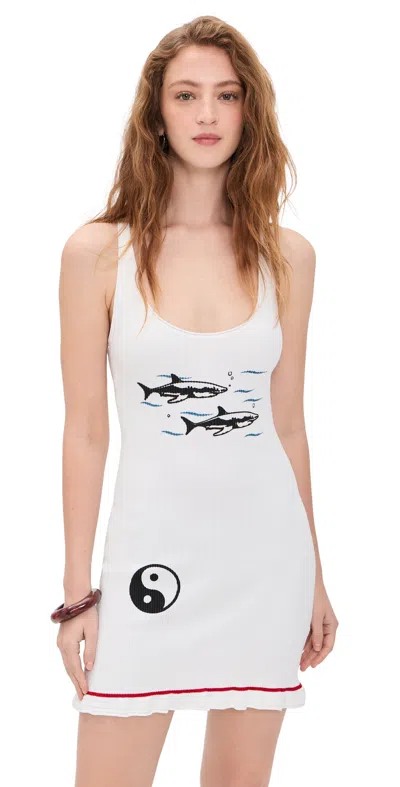 Staud Reya Dress Great White