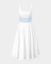 Staud Rig Embroidered Cotton Midi Dress