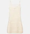 Staud Rio Crocheted Cotton Mini Dress In Neutral