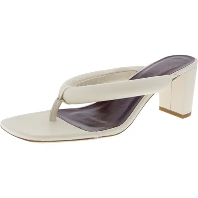 Staud Rio Heel Womens Solid Leather Heels In White