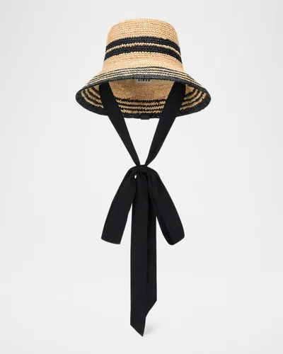 Staud Rita Ribbon Bucket Hat In Neutral
