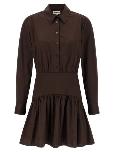 STAUD ROCCO DRESSES BROWN
